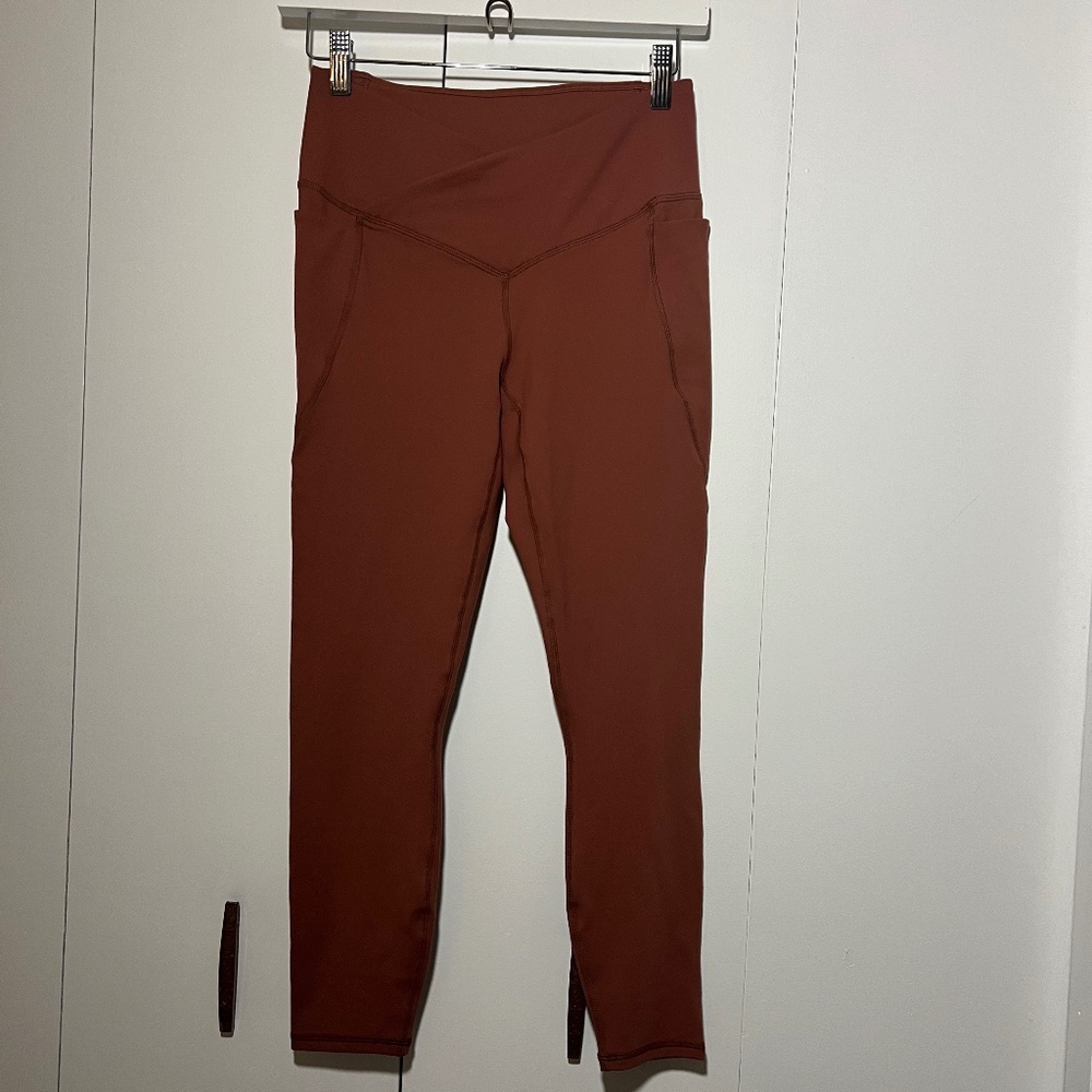 Fabletics Oasis Pureluxe Crossover Leggings -Terracotta